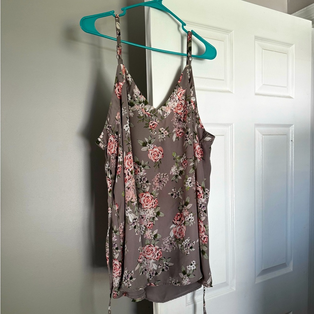 Gray Floral Cami